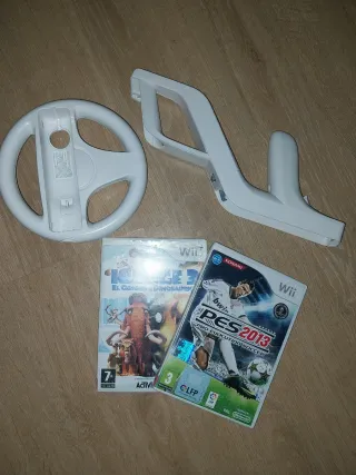 Accesorios y Juegos Wii: Volante y 2 Juegos