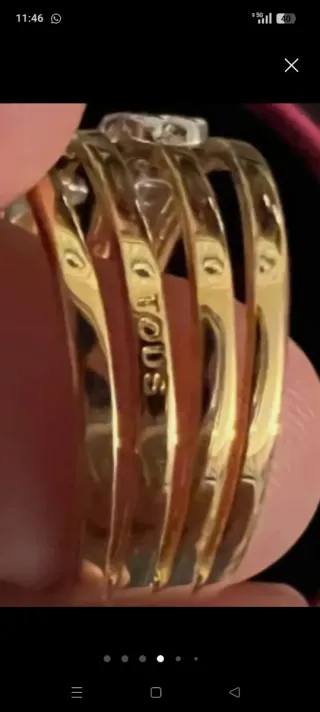 4 Anillos de Tous Oro 18k( 750 ) NUEVO 
