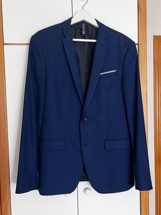 Traje azul marino Zara Talla M