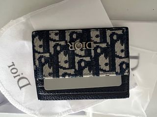 Tarjetero Dior Oblique Azul 