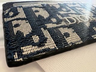 Tarjetero Dior Oblique Azul 