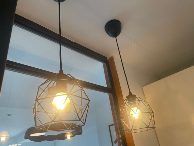 [Mudanza]lámparas Colgantes Vintage Dorada y Negra