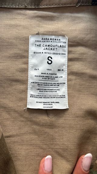 Chaqueta Camuflaje Talla S