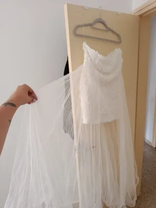 Vestido de Novia Blanco, corto, nuevo sin estrenar