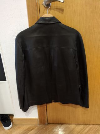 Chaqueta Vintage Vera Pelle Negra Hombre