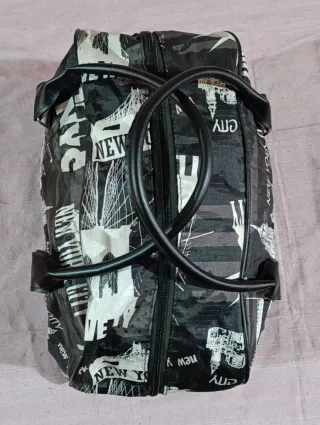 Bolsa de viaje New York con estampado y ruedas 