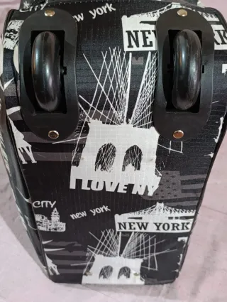 Bolsa de viaje New York con estampado y ruedas 