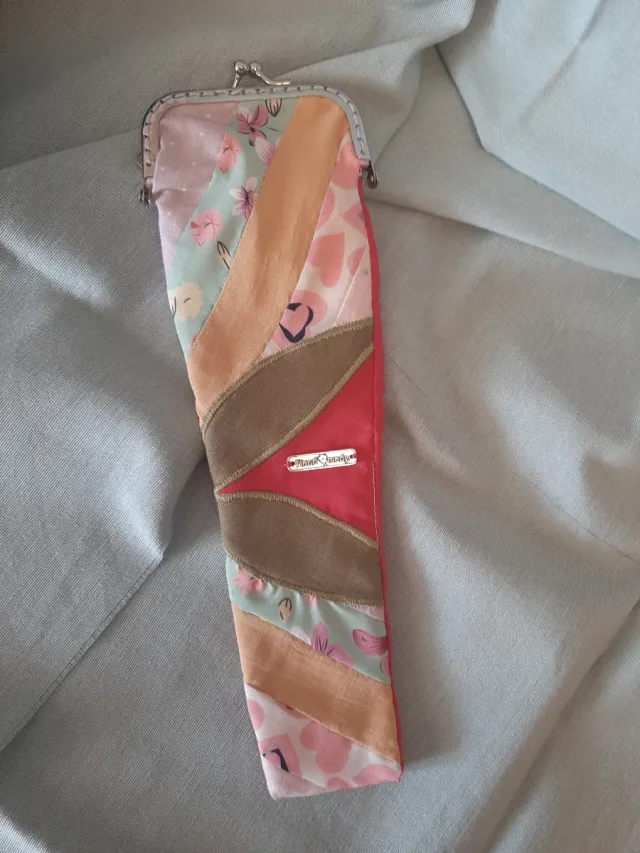 Funda abanico patchwork hecha a mano