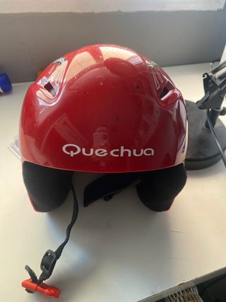 Casco Esquí Niños Quechua Rojo