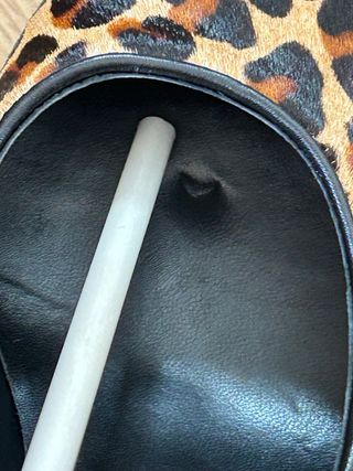 Zapatos tacón animal print cuero y pelo