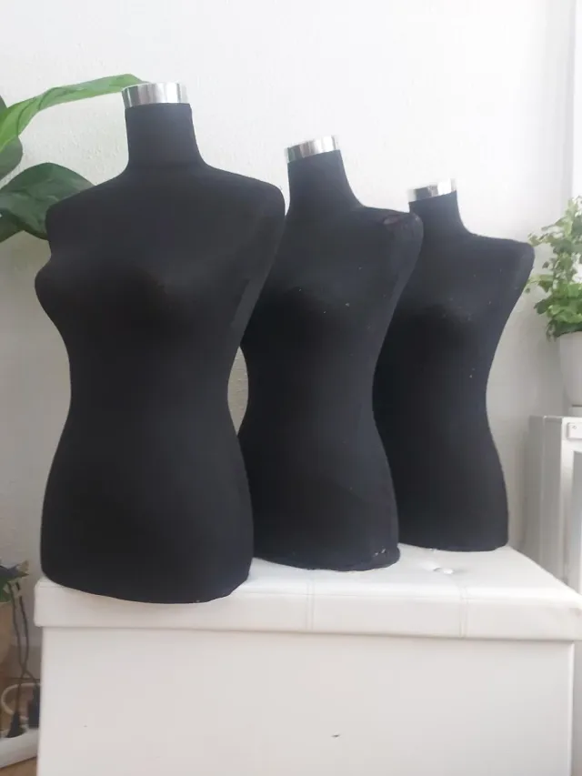 Lote 3 bustos costura mujer negros