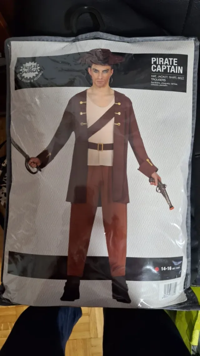Disfraz Capitán Pirata Fiestas Guirca Talla 14-16