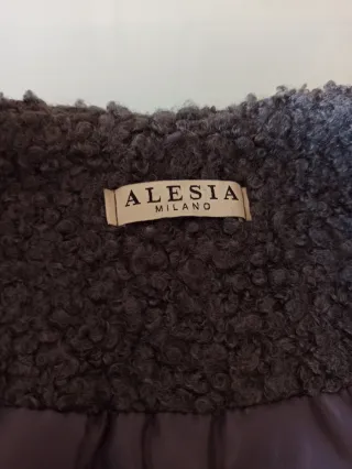 Cappotto donna Alesia bouclè grigio tg M