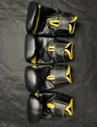 Guantes de Boxeo Talla M y L Negros y Amarillos
