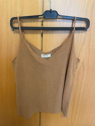 Camiseta tirantes marrón Brownie Talla S-M