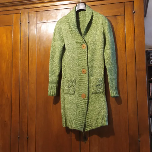Morbido Cardigan lungo verde