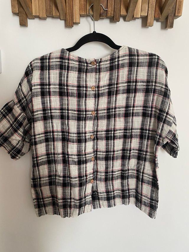 Preciosa camiseta de cuadros, S-M