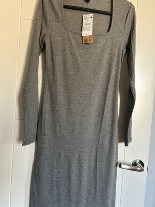 Vestido gris Kiabi talla S