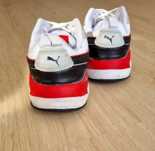 Zapatillas Puma Hombre Blancas y Rojas