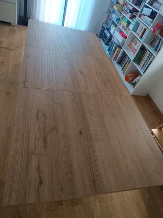 Mesa comedor extensible madera y metal