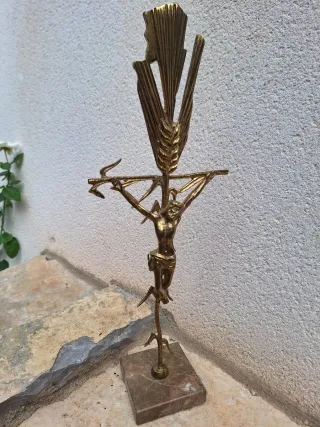 Crucifijo Bronce y Mármol