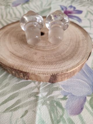 Confezione da 2 tappi in vetro vintage
