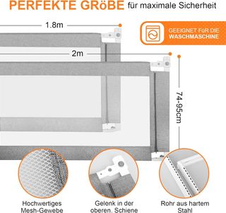 Barrera de cama Seguridad Infantil 1.8M