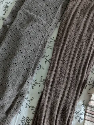 Set collant e parigine marroni e multicolor