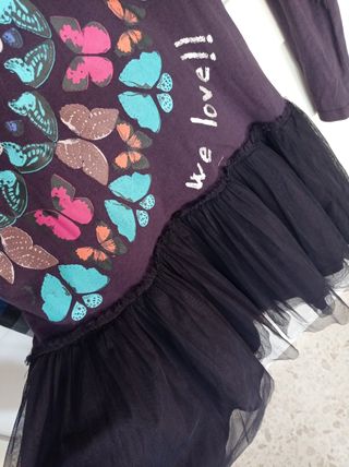 Vestido niña Desigual mariposas tul
Talla 13-14