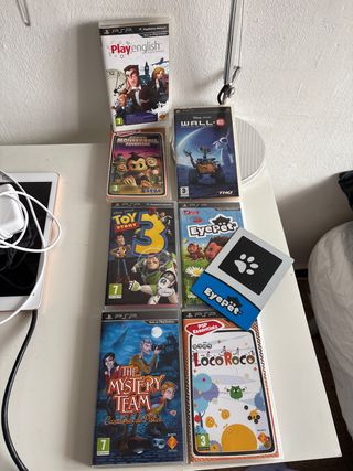 Lote 7 Juegos PSP: Toy Story, WALL-E, EyePet...