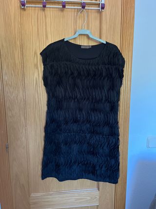 Vestido negro fiesta sin mangas Talla L Cortefiel 