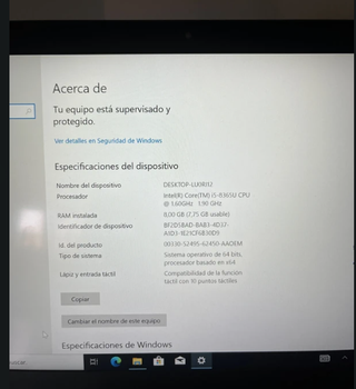 Lenovo T490s Portátil Negro