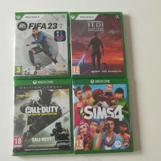 Pack 4 Juegos Xbox: FIFA 23, Sims 4, Star Wars