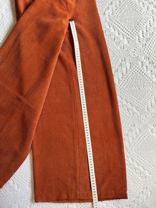 Pantalón ancho pana naranja