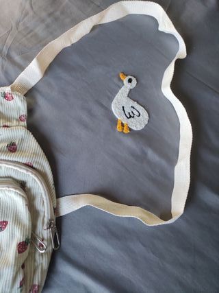 Bandolera fresas tela pana