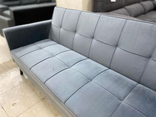 SOFA CAMA NUEVO TELA SUAVE TERCIOPELO GRIS OFERTA