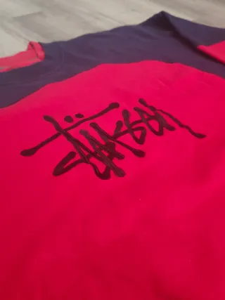 Sudadera Vintage Stussy Reworked Azul/Rojo