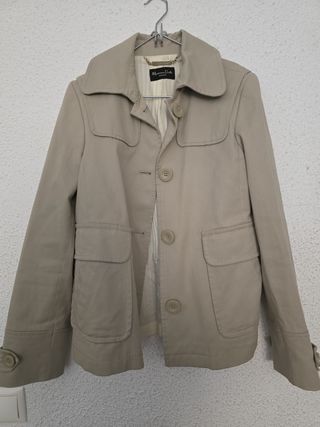 Abrigo Massimo Dutti Beige Mujer