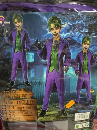 Disfraz Payaso Malvado Joker Chang Hong