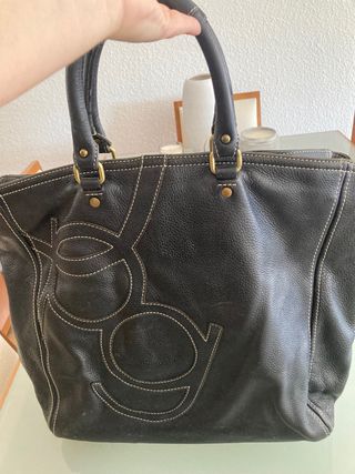 Bolso Purificación Garcia Negro Piel