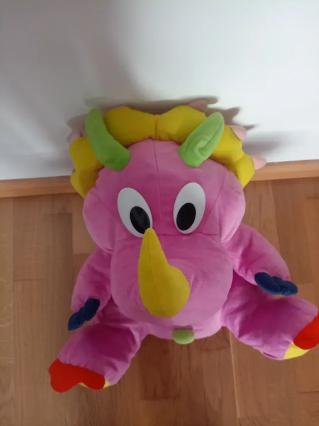 Peluche dinosaurio rosa