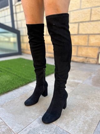 Botas altas terciopelo mujer T39 Zara
