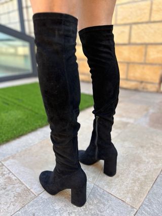 Botas altas terciopelo mujer T39 Zara