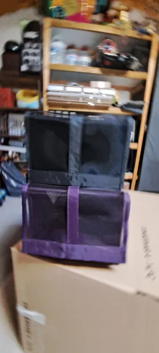 12 scarpiere Ikea in tessuto nero/viola
