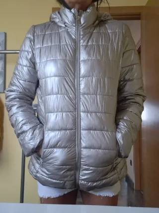 Cazadora de invierno plateada