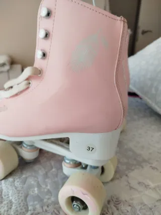 Patines Niña Rosa con protecciones