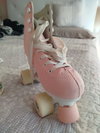 Patines Niña Rosa con protecciones