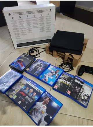 Consola PlayStation 4 Negra 500GB + Juegos