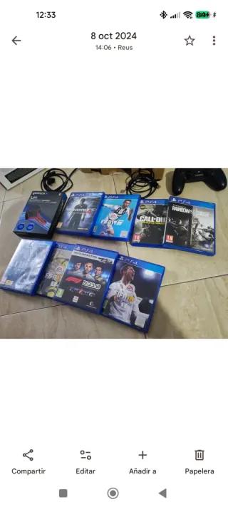 Consola PlayStation 4 Negra 500GB + Juegos