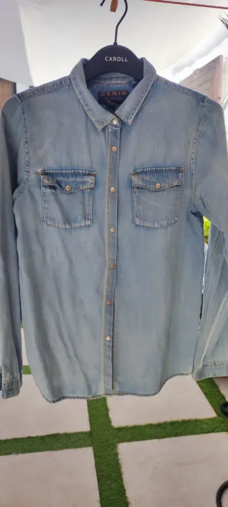 Camisa vaquera azul del corte inglés de niño